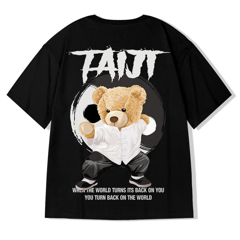 Anime Bear Print T-Shirt