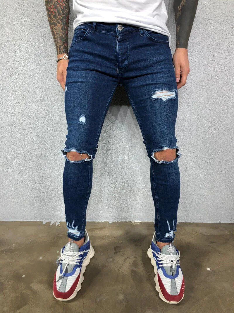 Streetwear Ripped Skinny Hip Hop Pants