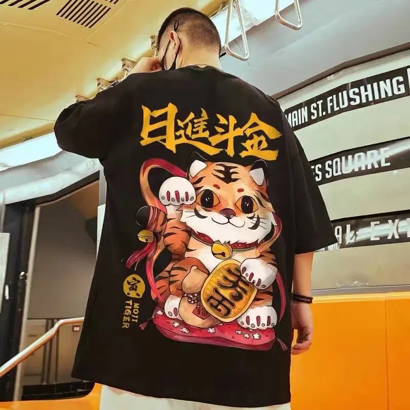 Breathable Man Loose Y2k Clothes Streetwear Tees