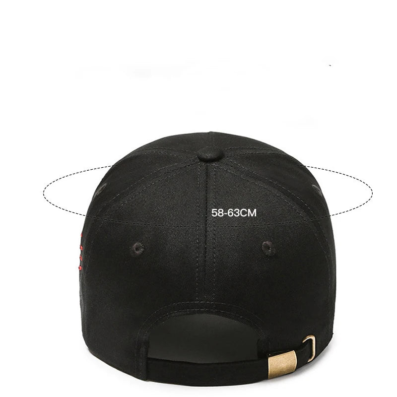 Black Tiger Embroidery Baseball Cap