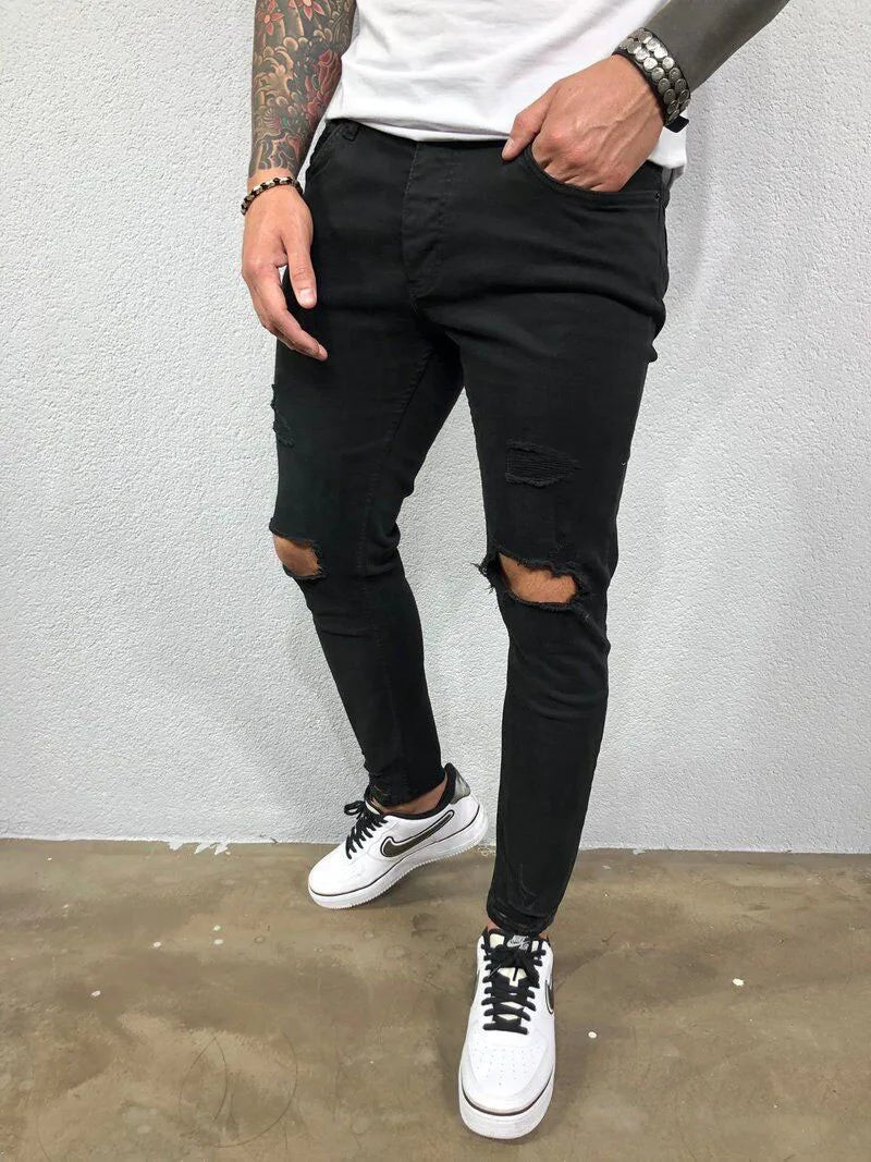 Streetwear Ripped Skinny Hip Hop Pants