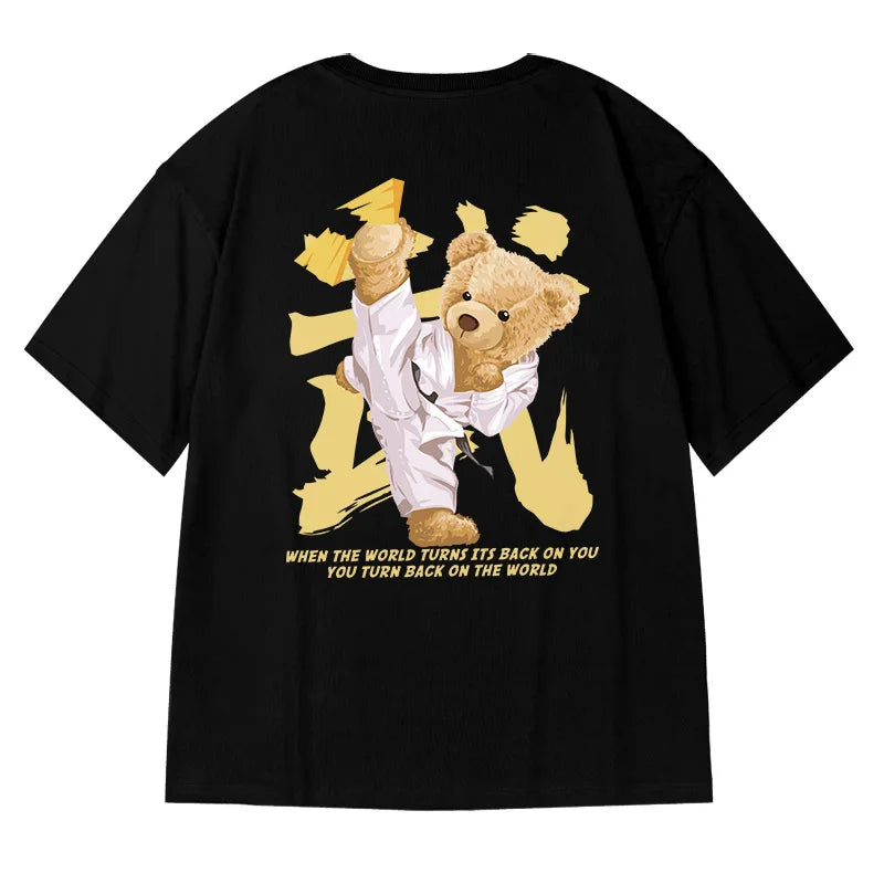 Anime Bear Print T-Shirt