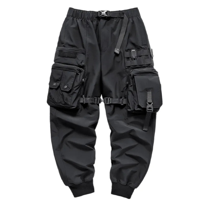 Multi-pockets Ribbons Bandage Tactical Techwear Cargo Pants