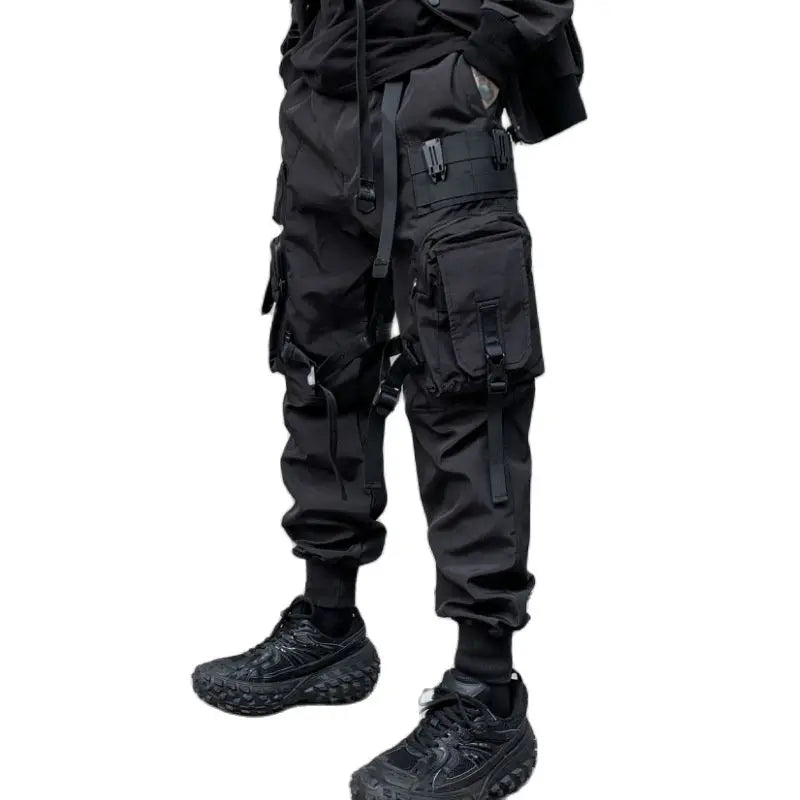 Multi-pockets Ribbons Bandage Tactical Techwear Cargo Pants