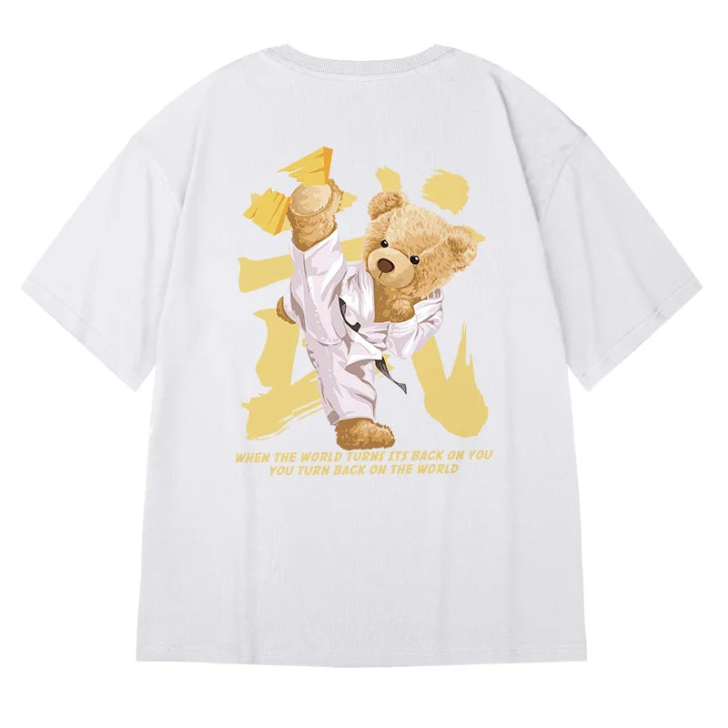 Anime Bear Print T-Shirt