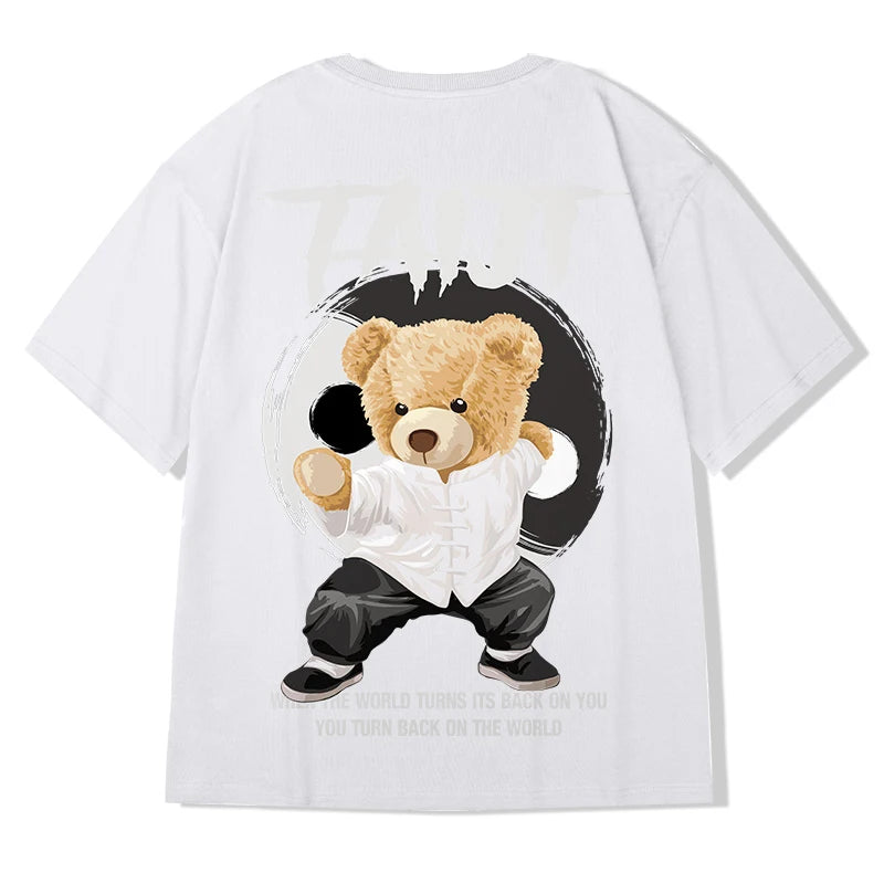 Anime Bear Print T-Shirt