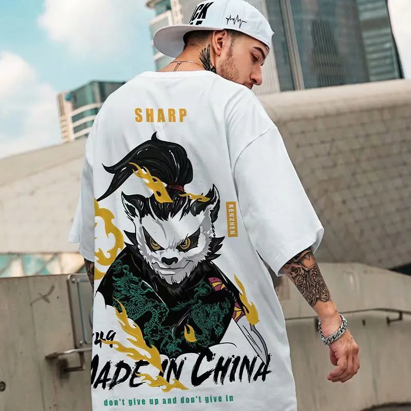 Breathable Man Loose Y2k Clothes Streetwear Tees