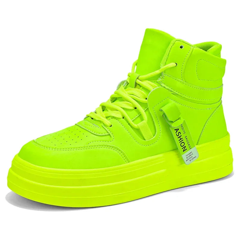 Trendy Green Height-increasing Platform Sneakers